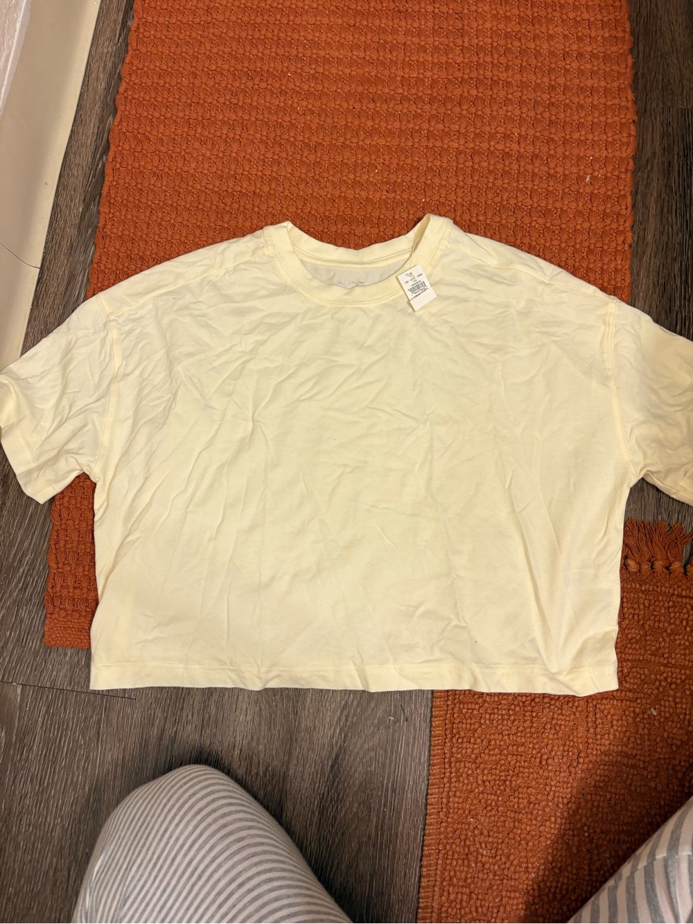 Pale Yellow Cropped Tee